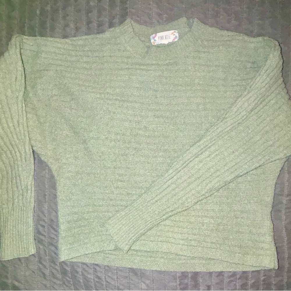 Pink Rose Sage Knit Sweater
